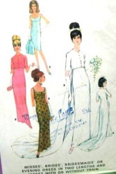 8527 MCCALLS 1966 BRIDES/MAID DRESS LENGTHS,TRAIN,JACKET PATTERN  10 31B 